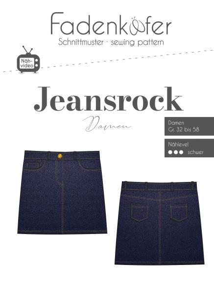 Papierschnittmuster Jeansrock, Fadenkäfer
